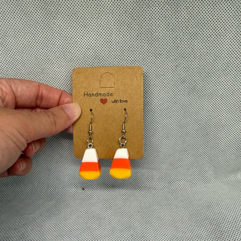 Handmade Candy Corn Earrings